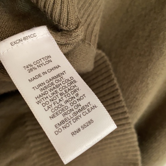 Express Rhinestone Crew Neck Sweater - Green - XS - Picture 8 of 8